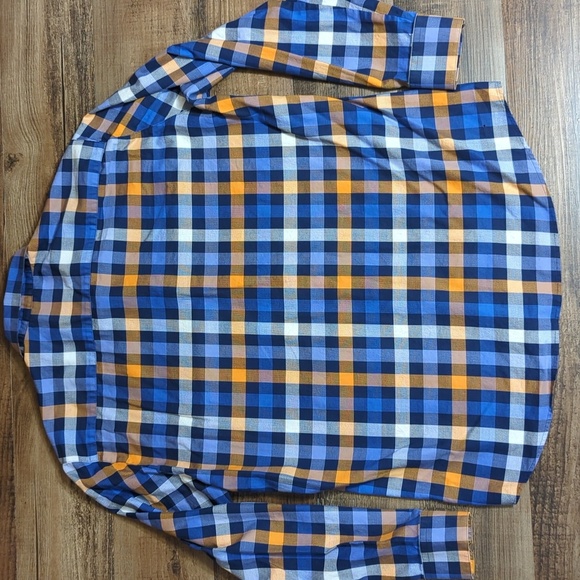 Haupt Germany Button Up Long Sleeve Modern Fit Contemporary Plaid XL (17 1/2) - Picture 5 of 9